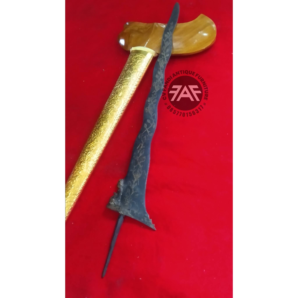Keris omyang jimbe pamor lung lungan kode dar5517350