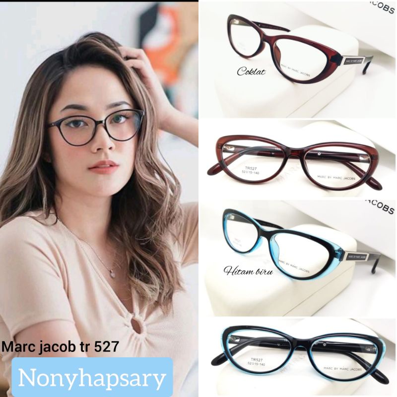 GROSIR TERMURAH frame 527  kacamata wanita  cat eye lensa antiradiasi | lensa minus KACAMATAMOO BLUS