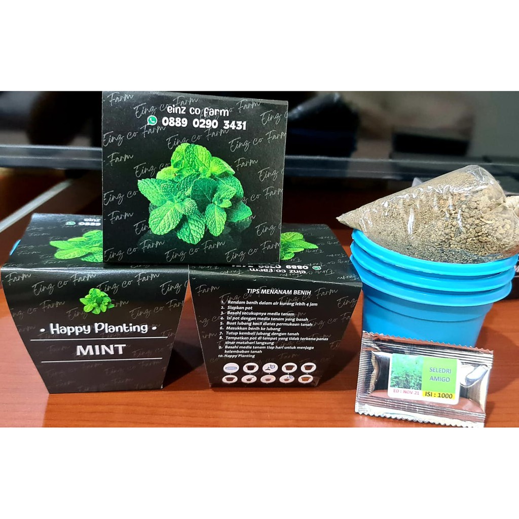 PAKET BERKEBUN TANAMAN HERBAL BONUS POT DAN BENIH BY EINZ CO FARM