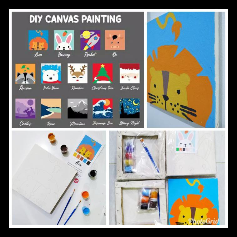 

Ready Diy Melukis Kanvas Anak Cat Lukis Canvas Painting Coloring Mewarnai - Cactus