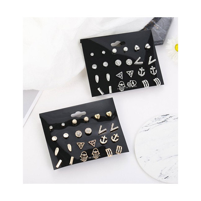 LRC Anting Tusuk Elegant Alloy Palm&amp;heart Shape Decorated F2205X