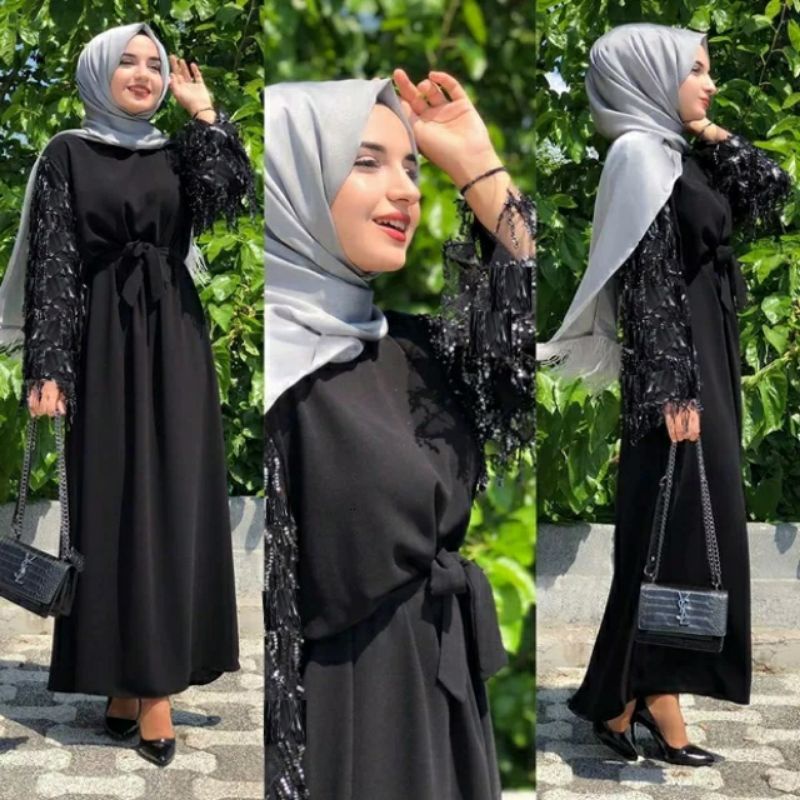 MDLV ~ 04490 Kanza Blink Maxi Dress Maxi Dress Gamis Muslim Gamis Import Fashion Import