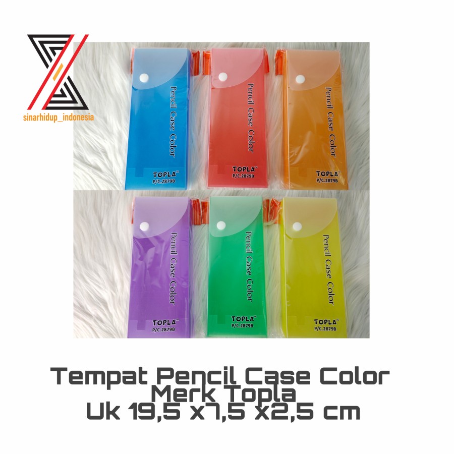 

TOPLA 2897B PLASTIC PENCIL CASE KOTAK TEMPAT PENSIL PLASTIK WARNA WARNI