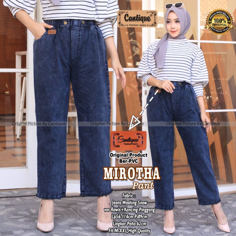 mirotha pant celana baggy jeans wanita by cantique