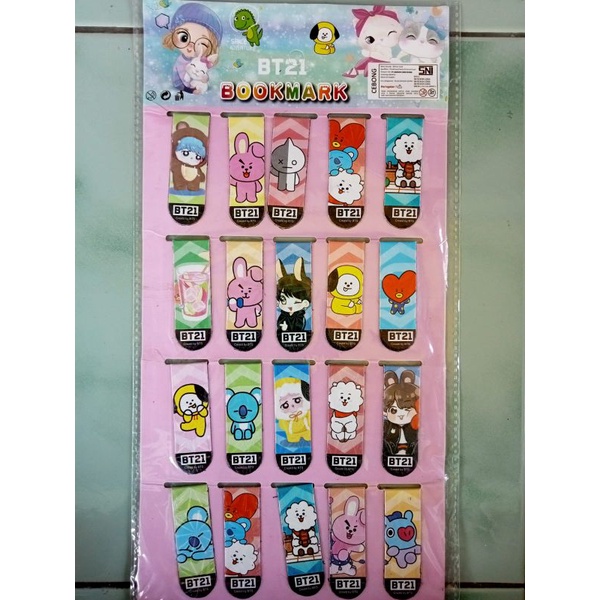 

pembatas buku BT21 per 20 pcs