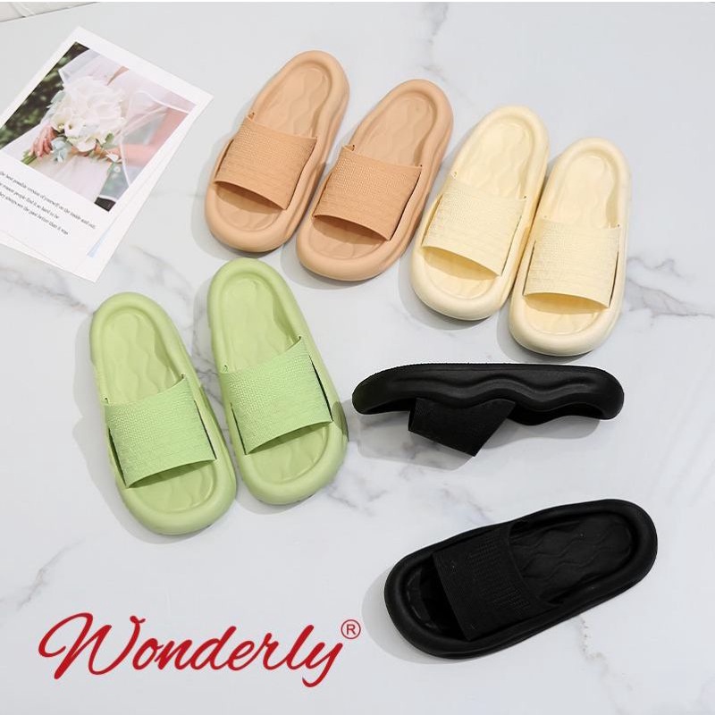 1220-8 [WONDERLY] Sendal Wanita Selop Jelly / Sandal Slop Wanita Karet / Sandal Slides / Slides Wanita / Sandal Unik