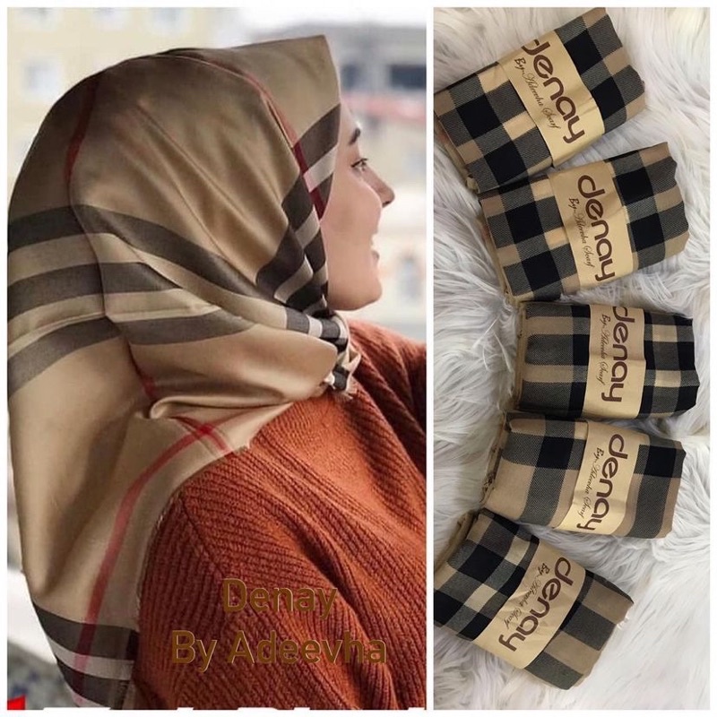SEGIEMPAT VOALDENAY KW PREMIUM / HIJAB JILBAB SQUARE VOAL MOTIF LASER CUT-Motif 29