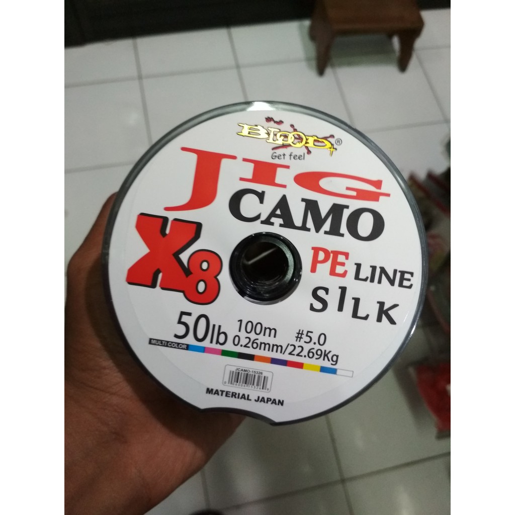 Senar PE Jig Kuat Camo X8 Multicolour