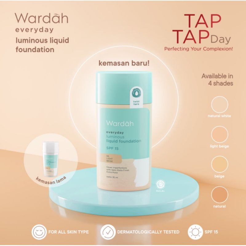 Wardah Luminous Liquid Foundation spf 15