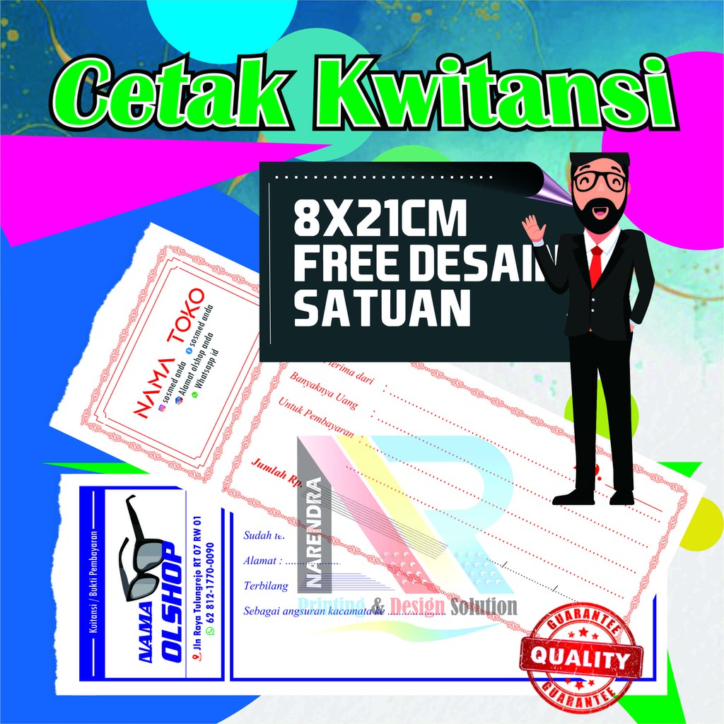

KWITANSI CUSTOM rangkap 1 2 3 Ply