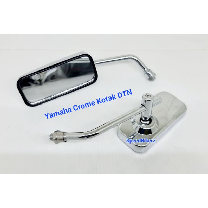 SPION RETRO KOTAK CROME HITAM BIRU KACA BENING SEPION CLASIK DRAT Honda