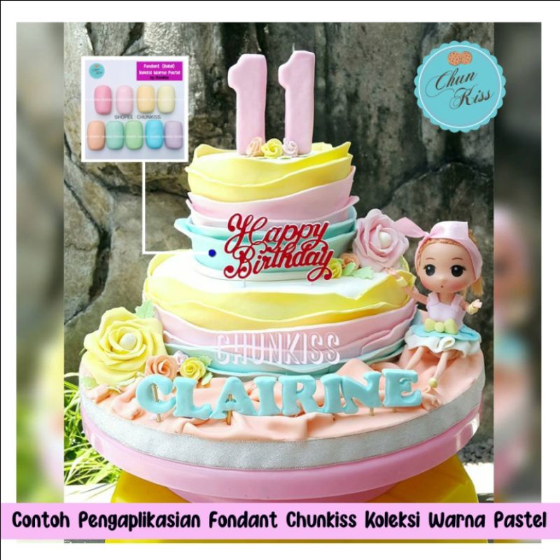 FONDANT WARNA 50 GRAM KOLEKSI WARNA 2 - SUDAH BONUS CUP PENYIMPANAN