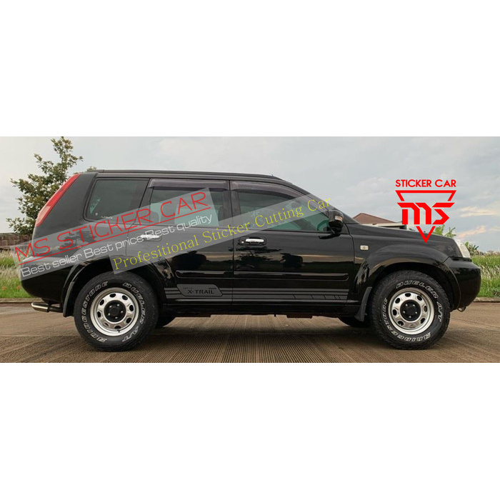 promo sticker xtrail stiker mobil nissan xtrail list side body keren - Putih Elegan