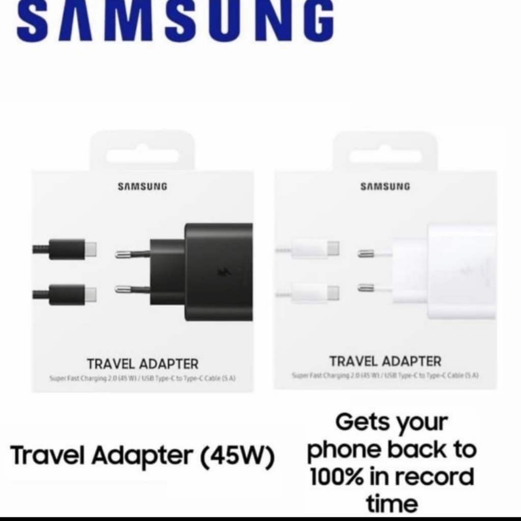 CHARGER SAMSUNG TYPE C TO C 45W 45 WATT SUPER FAST CHARGING ORIGINAL GARANSI 1 BULAN