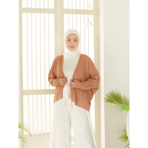 WAFFELY BATWING OUTER | outer knit waffle model batwing oversize