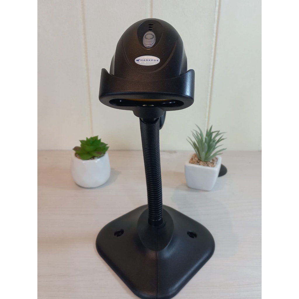 2D Barcode Scanner Bluetooth Wireless Sharkpos QS 2408 USB Bluetooth Plus Stand Scan Barcode Barang QR EFaktur Resi Pengiriman Expedisi Gudang