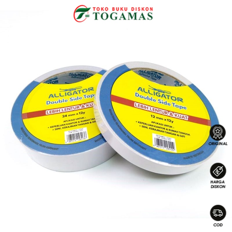 

READY STOCK !! DOUBLE TAPE 24MM X 12Y ALLIGATOR