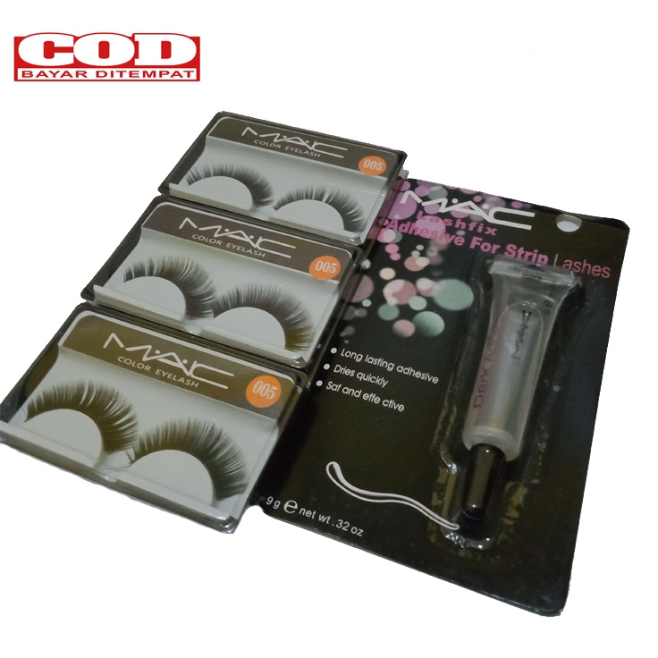 Bulu Mata Palsu 3 Pcs + Lem Bulu Mata 9gr