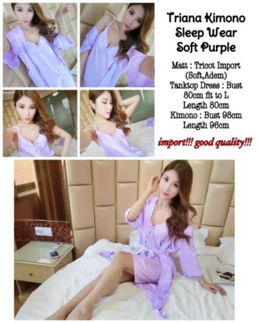 Triana Kimono sleep wear (tersedia 8 warna)