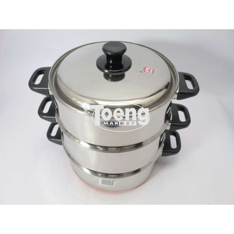 LANGSENG NEW OROZETA 28CM SUSUN 3 SS / STEAMER STAINLESS MASPION