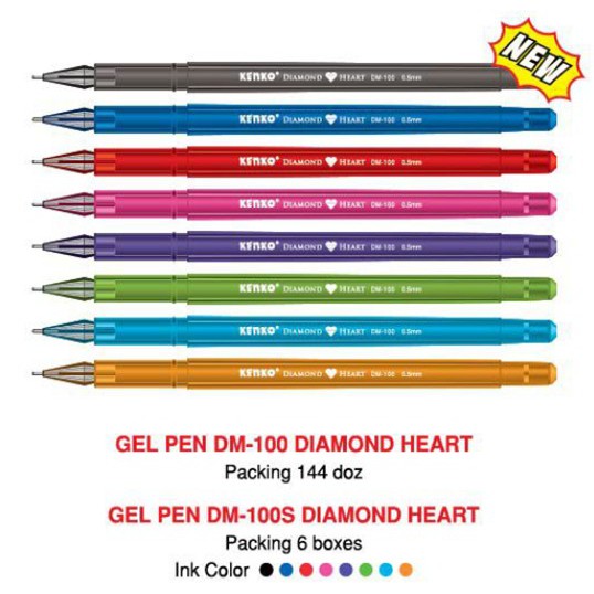 

KENKO GEL PEN DM-100S DIAMOND HEART (8 COLORS)