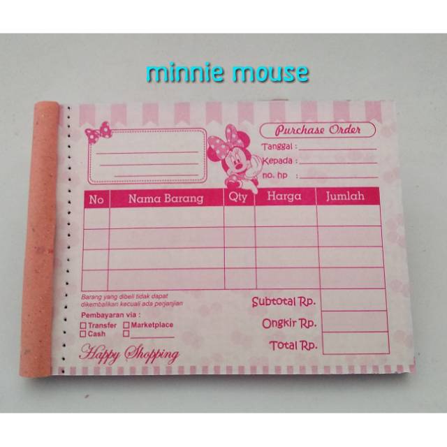 Nota Olshop Mini Ukuran 1 8 Folio 2 Ply Ncr Pink Shopee Indonesia