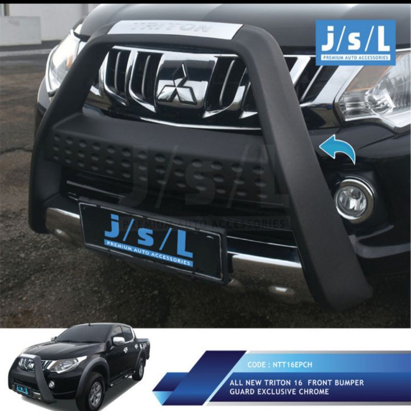 tanduk depan all new triton / Triton / front bumper guard exclusive chrome jsl