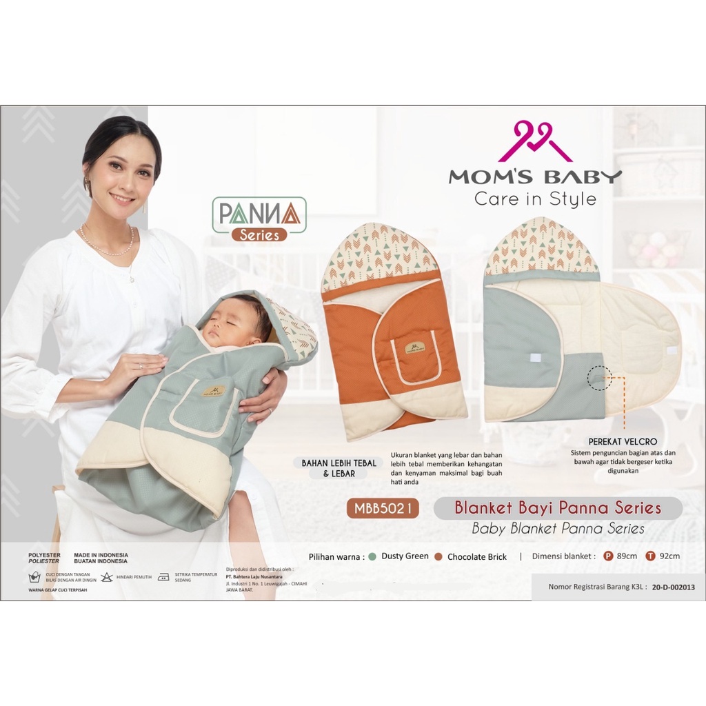 Mom’s Baby Baby Blanket Selimut Bayi Tebal &amp; Lembut PANNA Series - MBB 5021