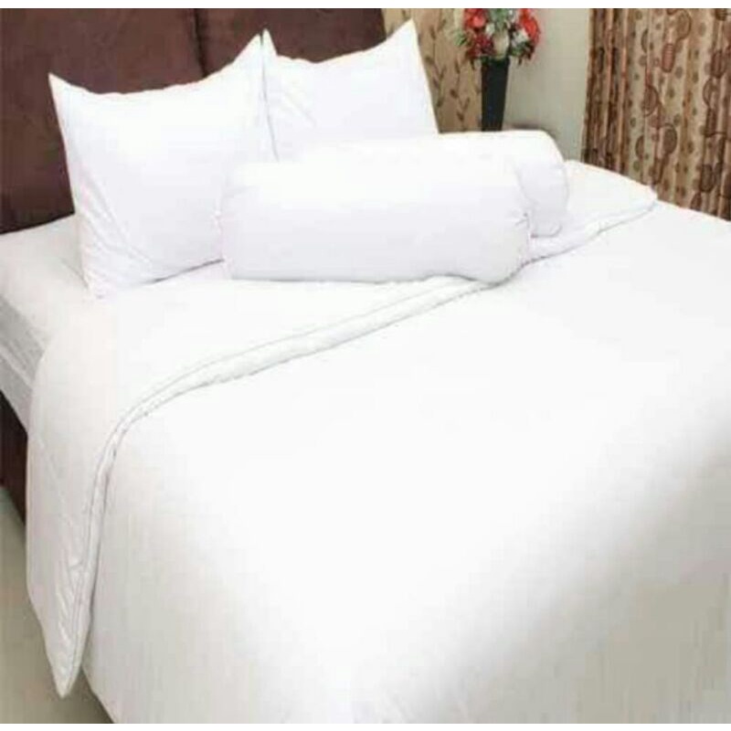 GROSIR Sprei polos putih embos 180x200 sprei hotel sprei rumah sakit