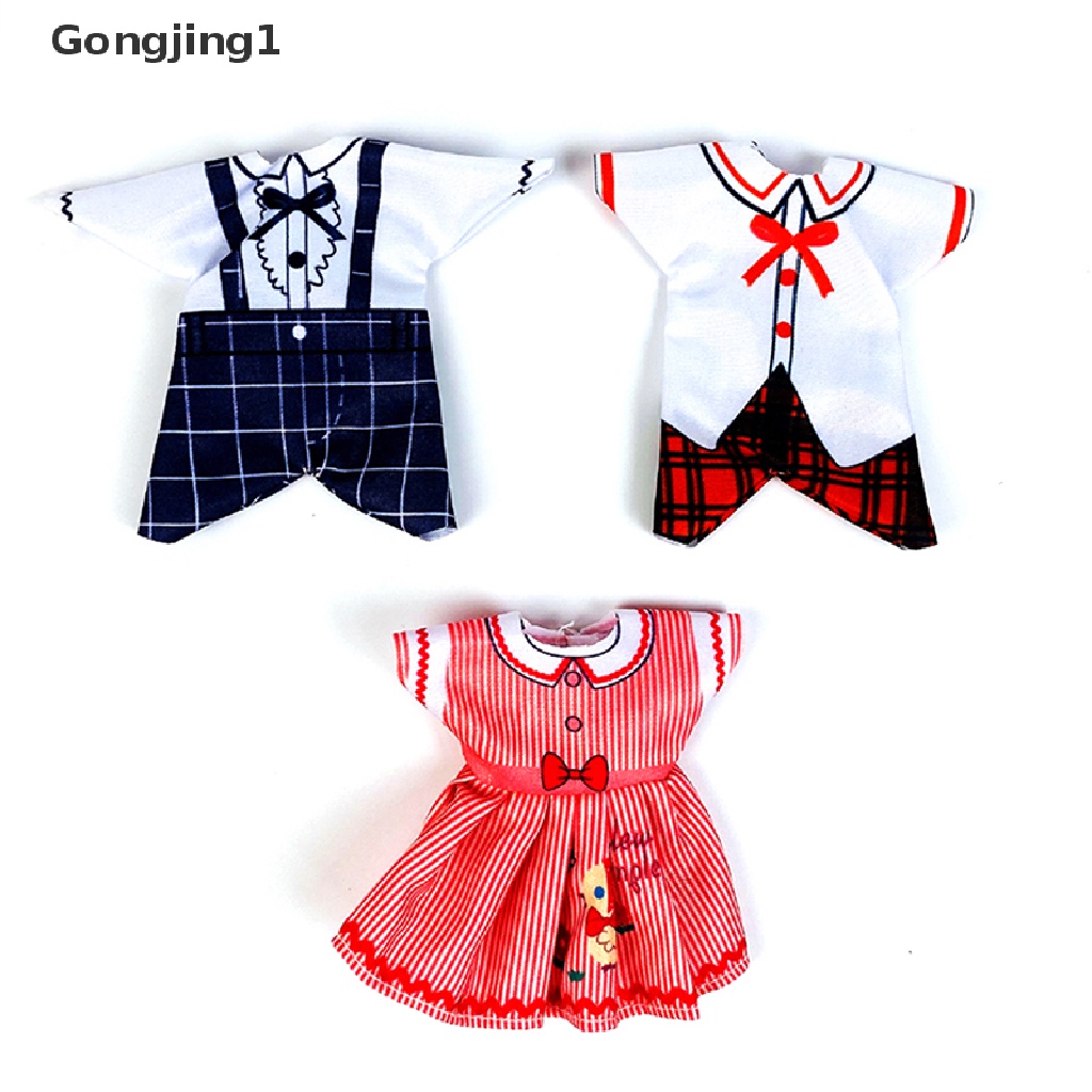 Gongjing1 Mainan Anak Perempuan Dress Multiwarna Untuk Boneka 1: 12, Ukuran 6 Inci