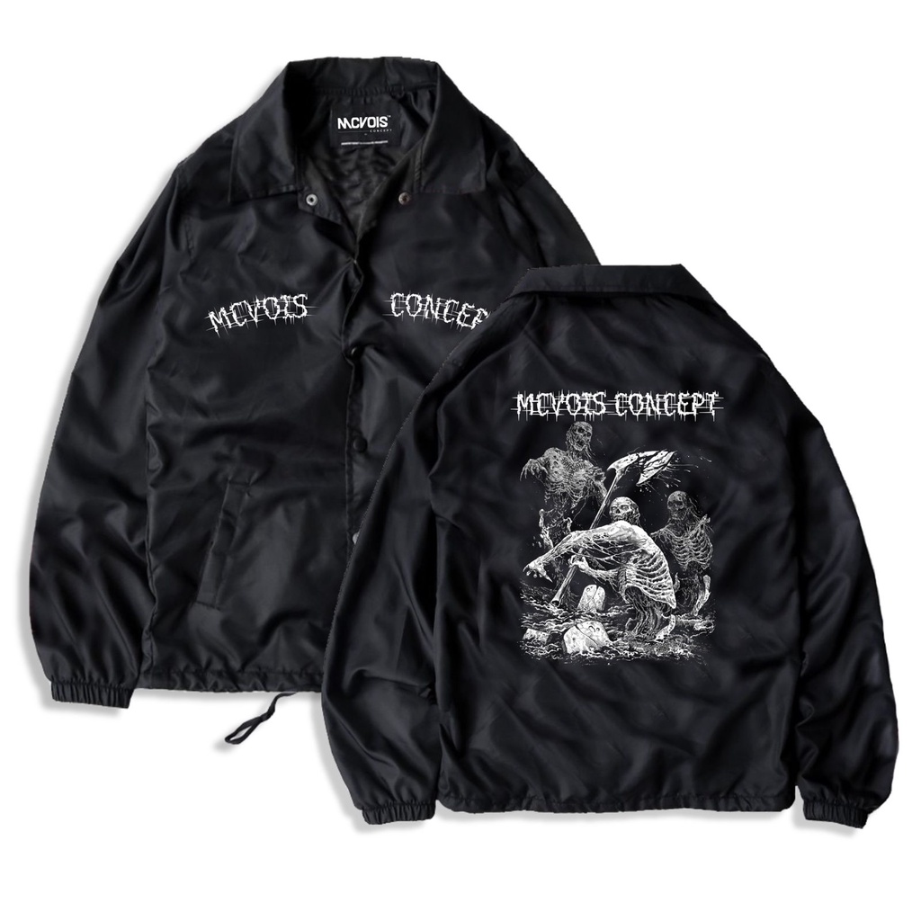 McVois Jaket Coach Motif Tengkorak