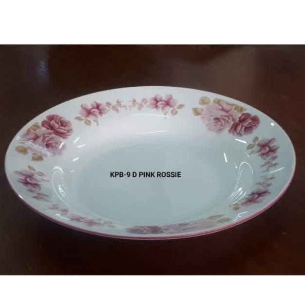 Af60Z75 Piring Keramik Motif Bunga (1/2 Lusin) Venskistore