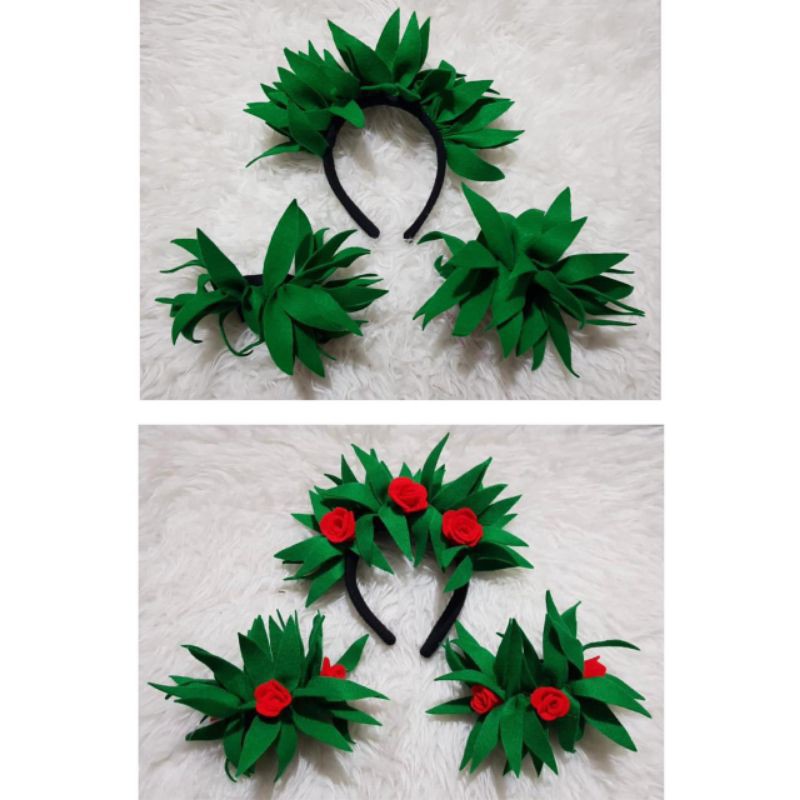 Kostum Lilo Hawaii Bando Karakter Lilo Stitch Kostum Tanaman Bunga Daun Bando Daun Leaf Flower