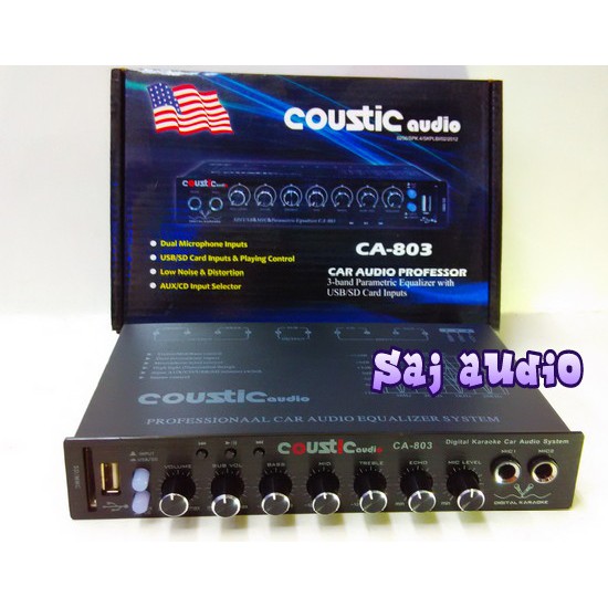 Parametric Equalizer/ Pream COUSTIC Audio CA-803 Mixer Karaoke Ready