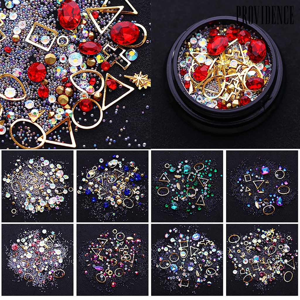 Providence DIY Hollow Glitter Rhinestones Nail Art Sequins Patch Mixed Manicure Decoration