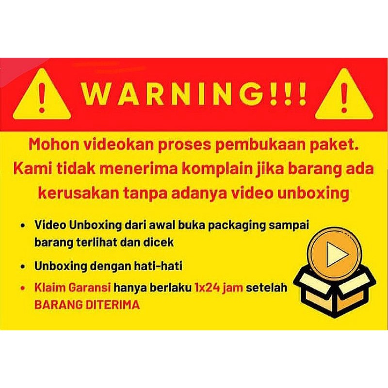 

STIKER WARNING AND FRAGILE || SAFETY STICKER FOR BUSINESS