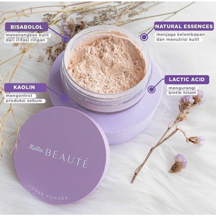 KAILA Beauty Glow Come True Loose Powder Bedak Tabur - Natural Sheer