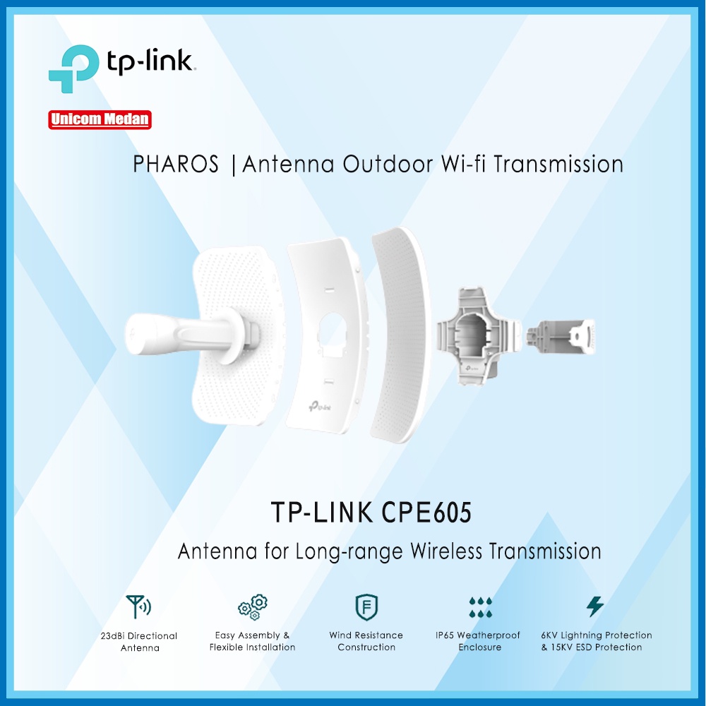 Tplink CPE605 5GHZ 150MBps 23Dbi antenna outdoor wifi transmission