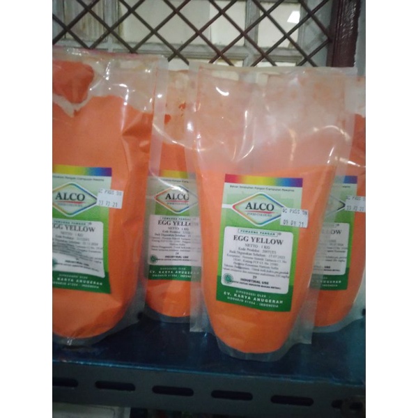 

Pewarna bubuk kuning telur (egg Yellow) 29.. 1 kg kemasan baru