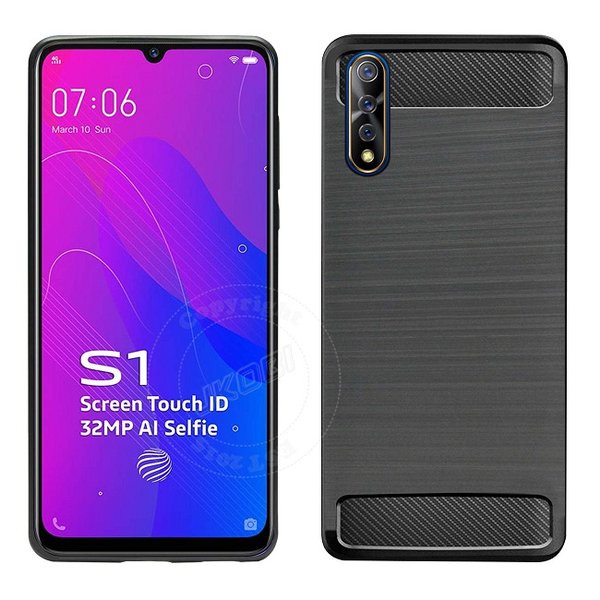 CASE SLIM FIT CARBON IPAKY VIVO S1 VIVO S1 BIASA SOFTCASE - FA