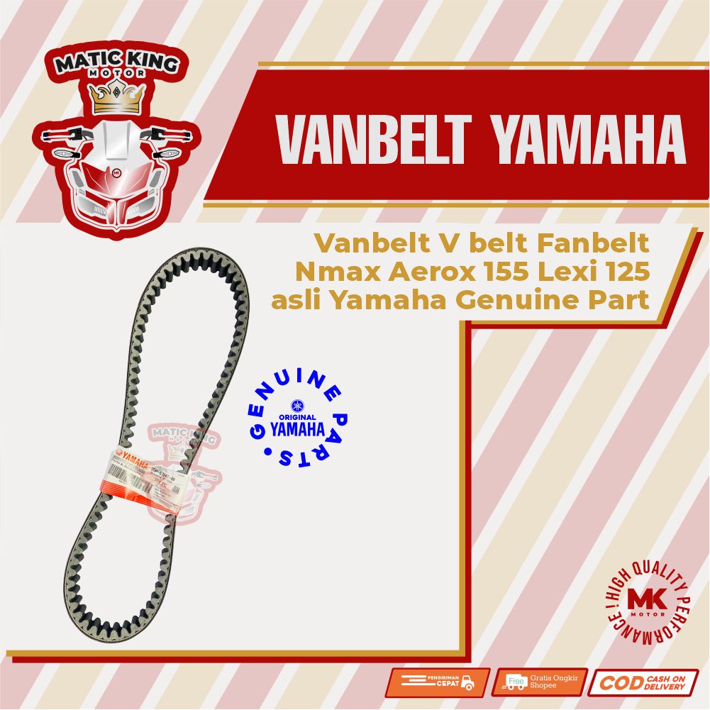 Vanbelt V belt Fanbelt Nmax Aerox 155 Lexi 125 asli  Yamaha Genuine Part