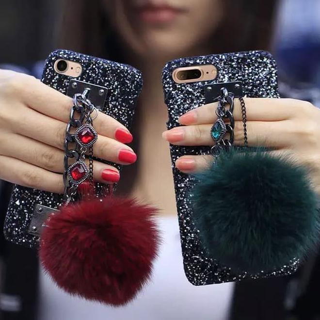 Pom Glitter Diamond Case HP Xiaomi Redmi Note 5A - Merah