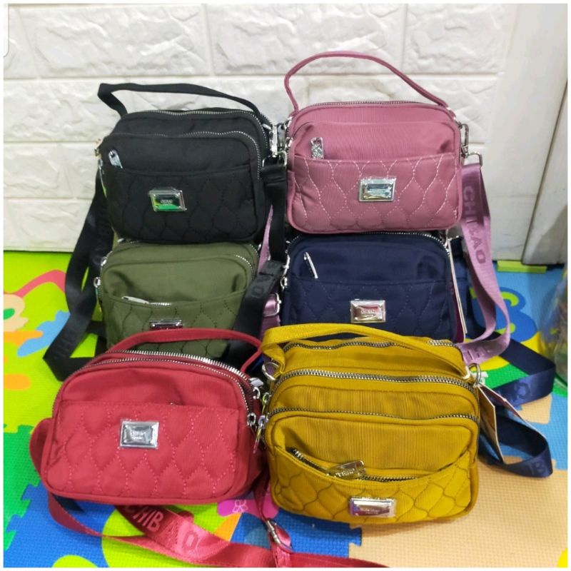 TAS WANITA IMPORT CHIBAO 1640-22-8 3in1 JINJING SELEMPANG PINGGANG