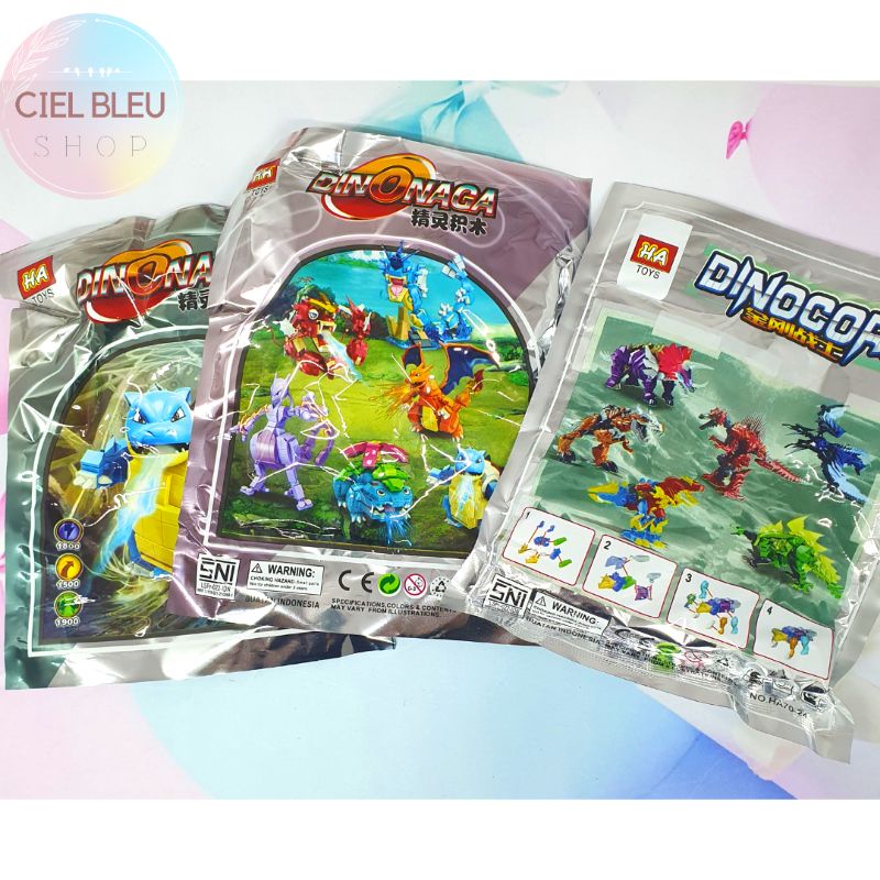 Mainan Pasang Mix Karakter / Deformed Figure Monster Anak / CIEL BLEU SHOP