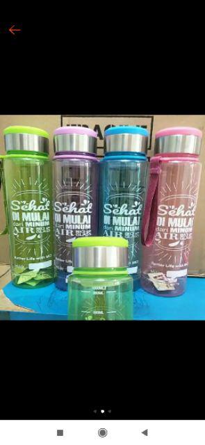 Plus Box Botol Bioglass Mini 1000ml Tumbler Infuser Bioglass 1liter 1 Liter Mini 1000 Ml