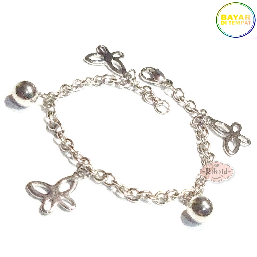 Raka Acc - Gelang Tangan Gelang Wanita Mickey Kupu Kupu Besar Perhiasan Wanita Menawan 399 400