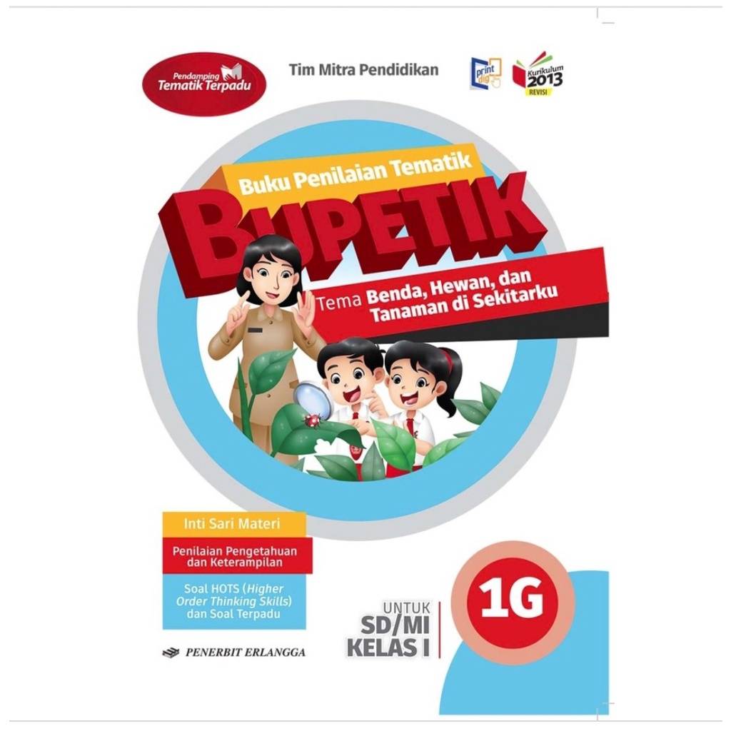 Buku Penilaian Tematik Bupetik Erlangga SD 1 G