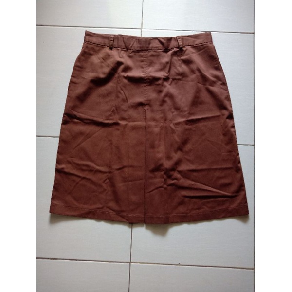 Rok Pramuka SMA belah satu jumbo tanpa kantong preloved/bekas(gak pakai karet)