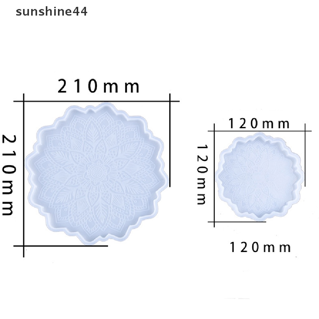 Sunshine Cetakan Epoxy Resin Bentuk Mandala Bahan Silikon