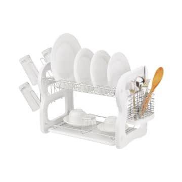 ACE Krischef STORA Rak Piring 2 Tingkat DISH RACK WHITE - 10146228